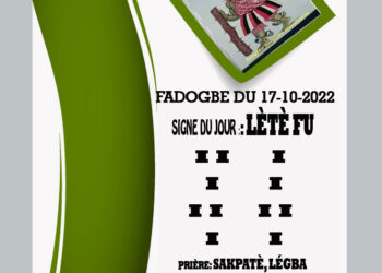 FADOGBE DU 17/10/2022: LÈTÈ FU
