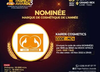 TOGO/Culture : TOGO FASHION AWARDS 3,Karen Cosmetic appelle les Togolais à voter pour elle.