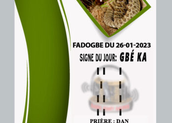 FA DOGBE du 26 Janvier 2023 Signe du jour : GBÉ KA